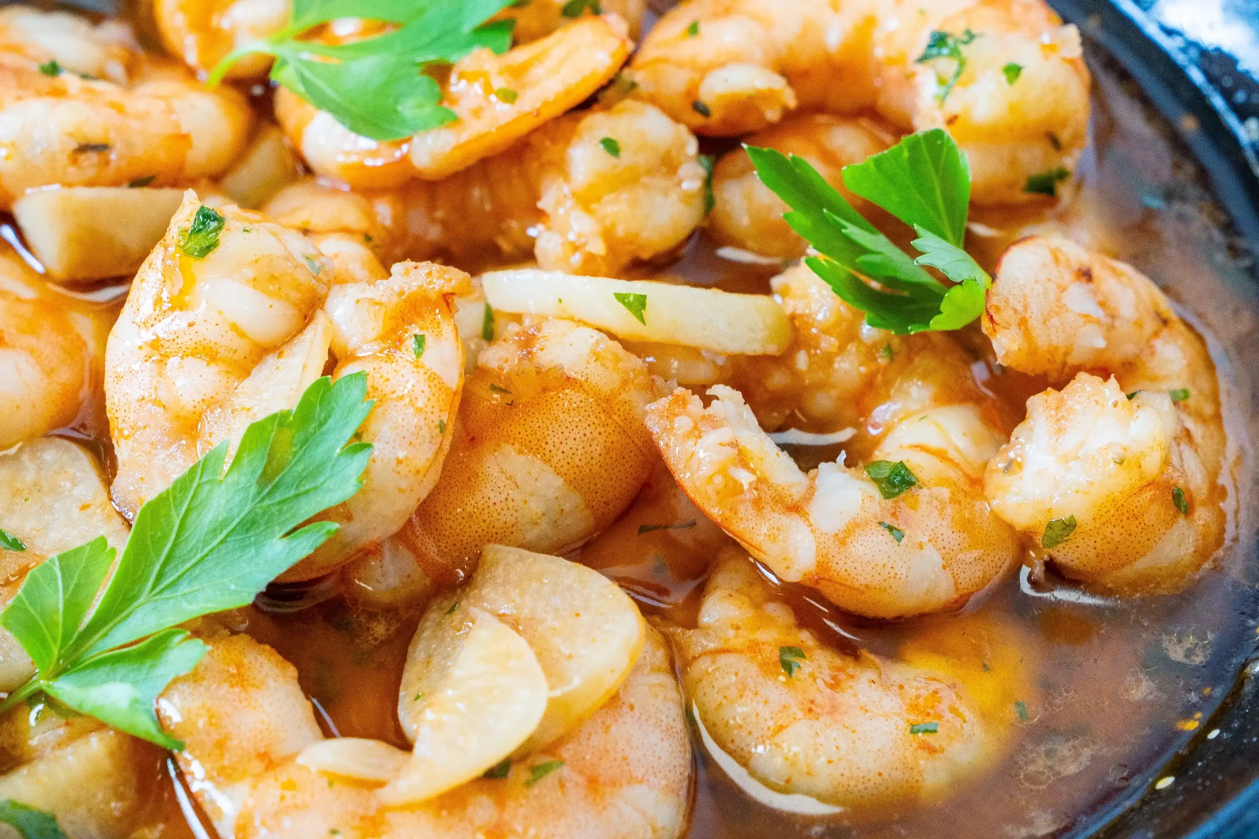 Langostinos al ajillo con AOVE Ecológico - Imagen 2