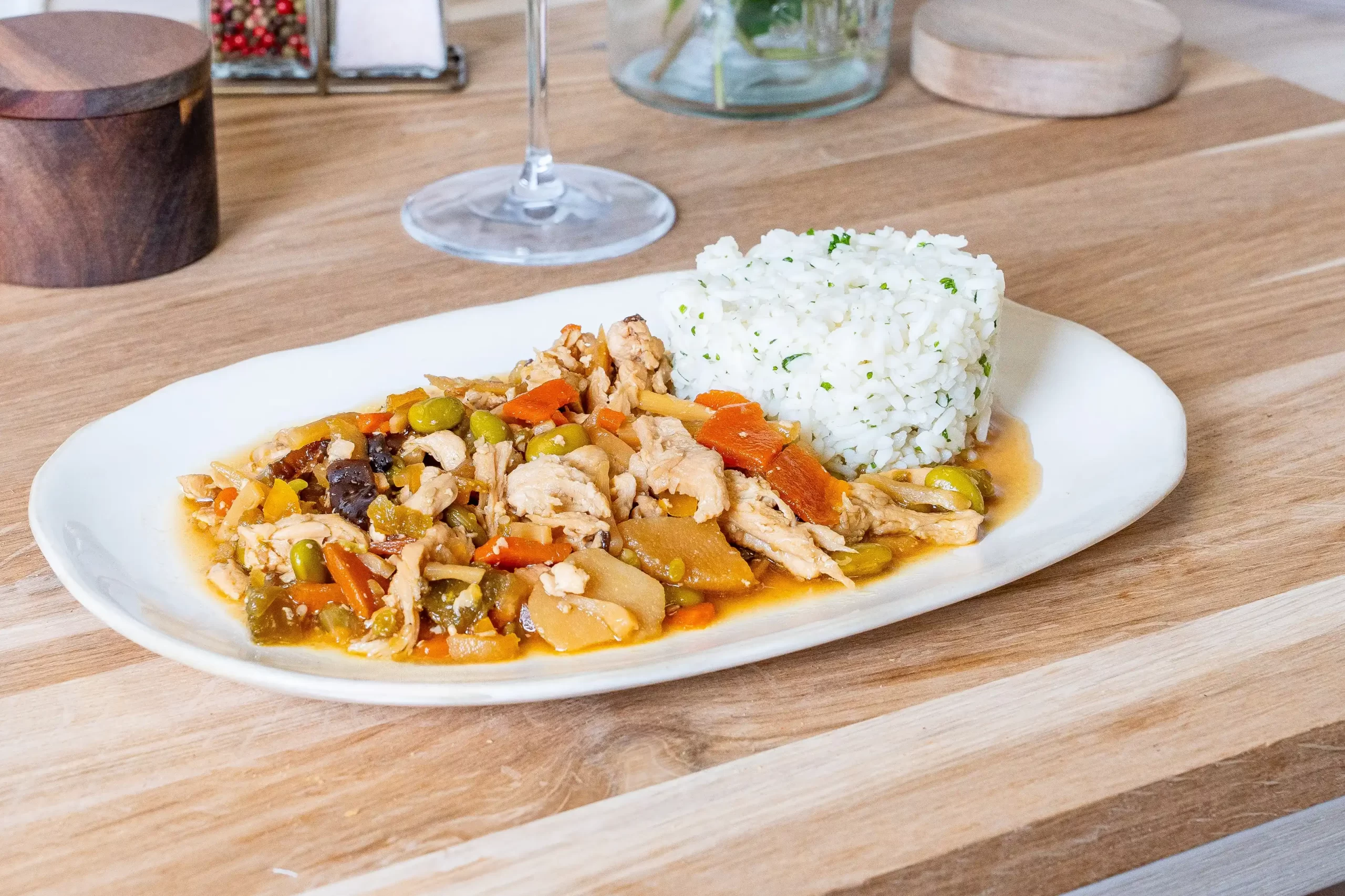 Pollo Teriyaki con Verduras