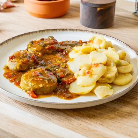 Solomillo de cerdo en salsa de champiñones